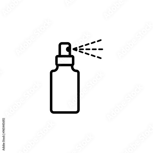 Spray icon. Outline vector on white background. 