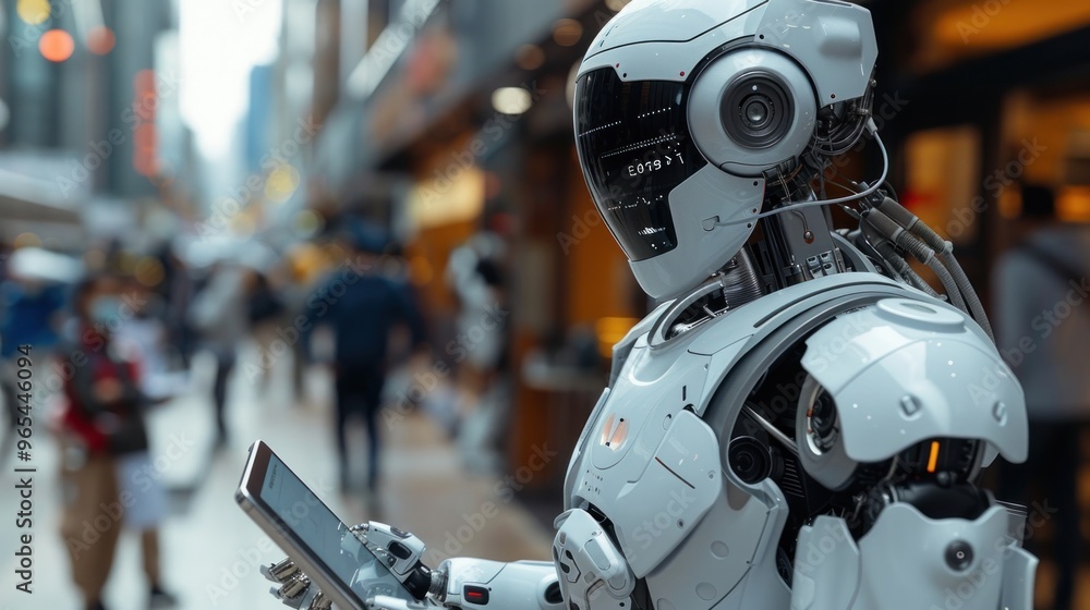 Robot in a Futuristic City Robot in a Futuristic City