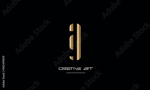 JA, AJ, J, A abstract letters logo monogram