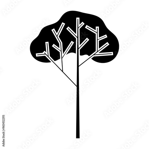 Tree icon vector. Plant illustration sign. Garden symbol or logo.