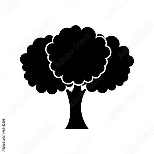 Tree icon vector. Plant illustration sign. Garden symbol or logo.