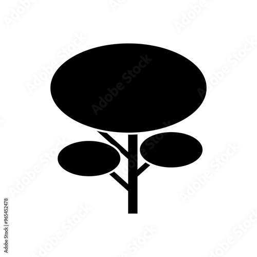 Tree icon vector. Plant illustration sign. Garden symbol or logo.
