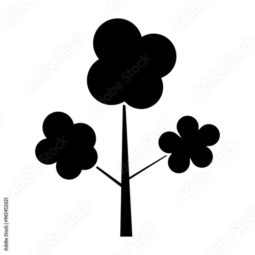 Tree icon vector. Plant illustration sign. Garden symbol or logo.