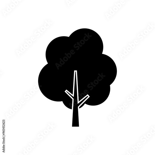 Tree icon vector. Plant illustration sign. Garden symbol or logo.