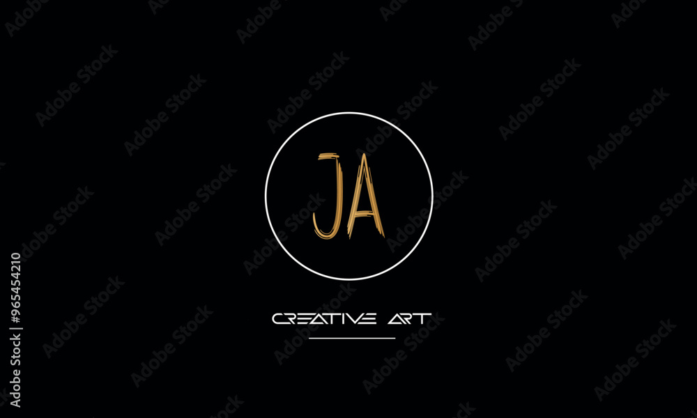JA, AJ, J, A abstract letters logo monogram JA, AJ, J, A abstract letters logo monogram