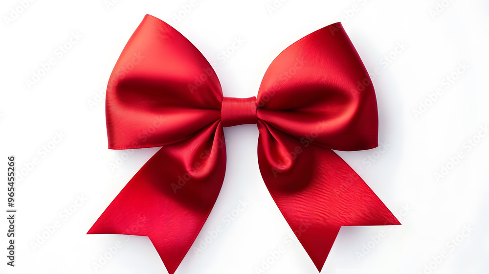 Fototapeta premium Decorative Red bow isolated on white background
