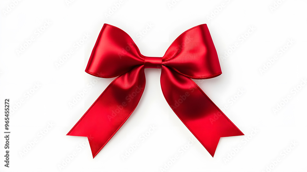 Decorative Red bow isolated on white background Decorative Red bow isolated on white background