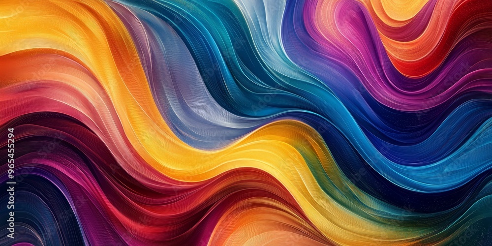 Abstract colorful wavy lines with texture. Abstract colorful wavy lines with texture.
