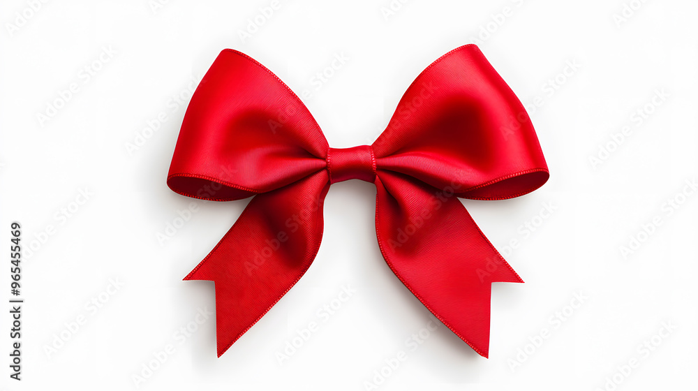 Decorative Red bow isolated on white background Decorative Red bow isolated on white background