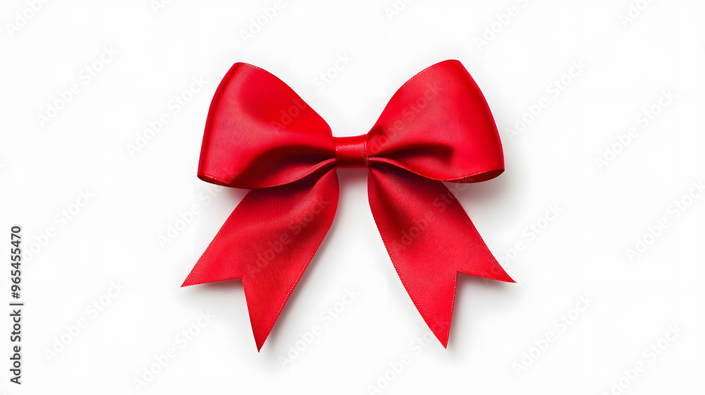 Decorative Red bow isolated on white background Decorative Red bow isolated on white background