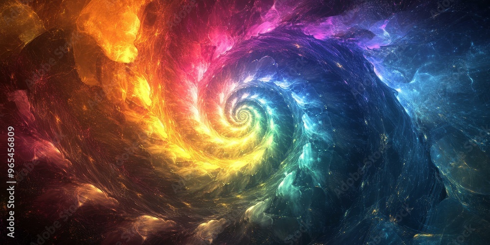 Abstract swirl of colorful nebula in space. Abstract swirl of colorful nebula in space.