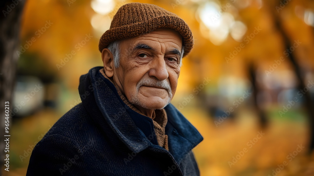 Elderly Man Portrait Cozy Autumn Park Expressions Wisdom Nature Beauty Elderly Man Portrait Cozy Autumn Park Expressions Wisdom Nature Beauty