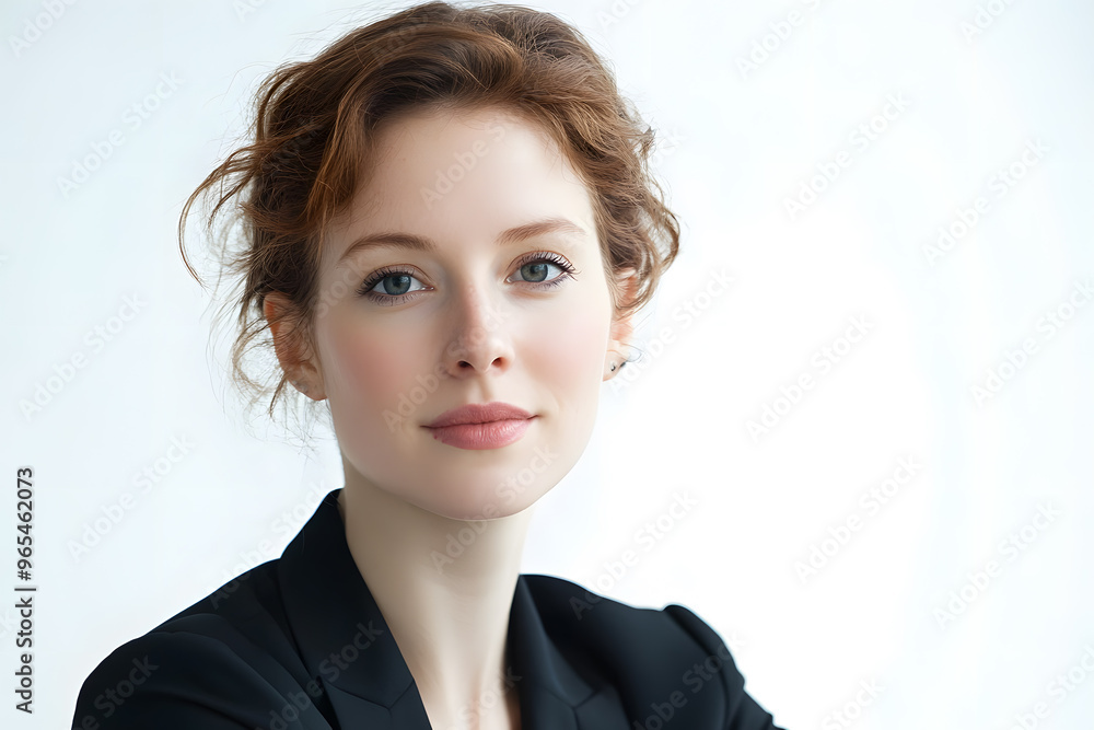 Business portrait of middle age woman isolated on white background Business portrait of middle age woman isolated on white background