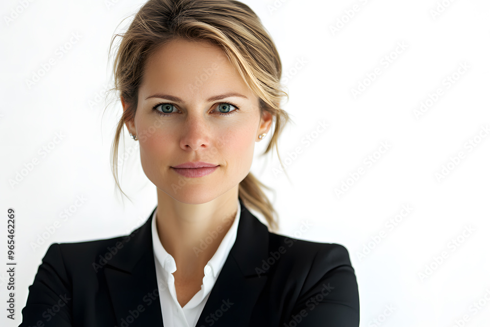 Business portrait of middle age woman isolated on white background Business portrait of middle age woman isolated on white background