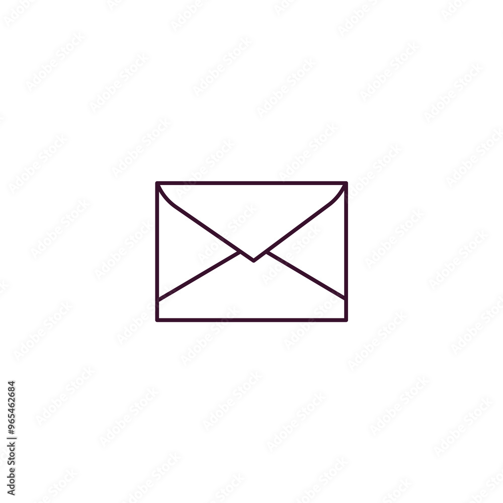 closed envelope outline icon. Linear vector from education concept. Thin line closed envelope icon isolated on white background closed envelope outline icon. Linear vector from education concept. Thin line closed envelope icon isolated on white background
