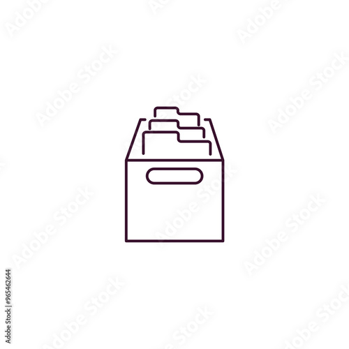 archives outline icon. Linear vector from education concept. Thin line archives icon isolated on white background