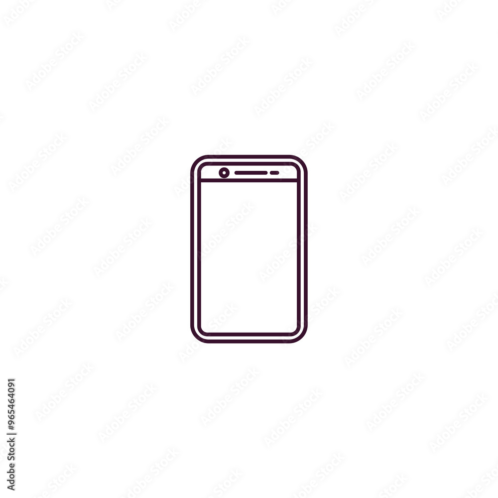 cellphone outline icon. Linear vector from education concept. Thin line cellphone icon isolated on white background cellphone outline icon. Linear vector from education concept. Thin line cellphone icon isolated on white background