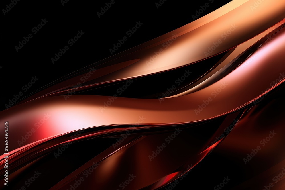 Abstract Red and Black Background with Curved Lines Abstract Red and Black Background with Curved Lines