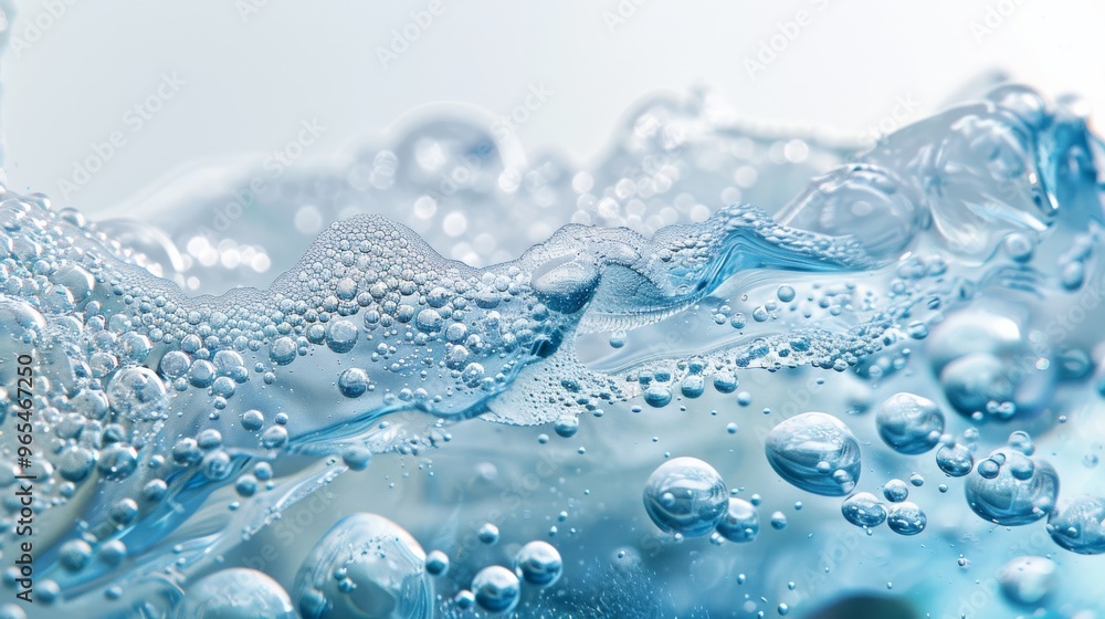 Thick gel consistency with tiny air bubbles and smooth texture Thick gel consistency with tiny air bubbles and smooth texture