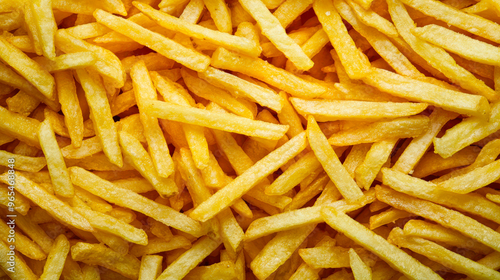 Close-up of a large number of French fries. A background of many golden pieces of French fries. Fast food. Very unhealthy food, leading to obesity Close-up of a large number of French fries. A background of many golden pieces of French fries. Fast food. Very unhealthy food, leading to obesity