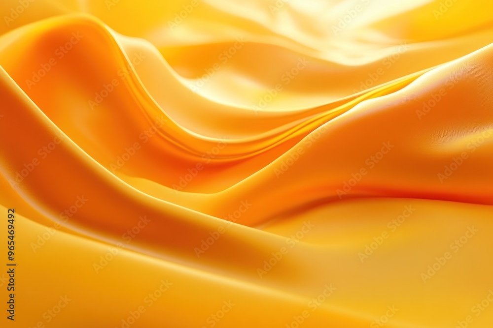 Abstract Yellow Fabric with Smooth, Flowing Waves Abstract Yellow Fabric with Smooth, Flowing Waves