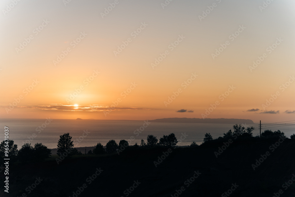 sunset on Kekaha Lookout in kauai, hawaii sunset on Kekaha Lookout in kauai, hawaii