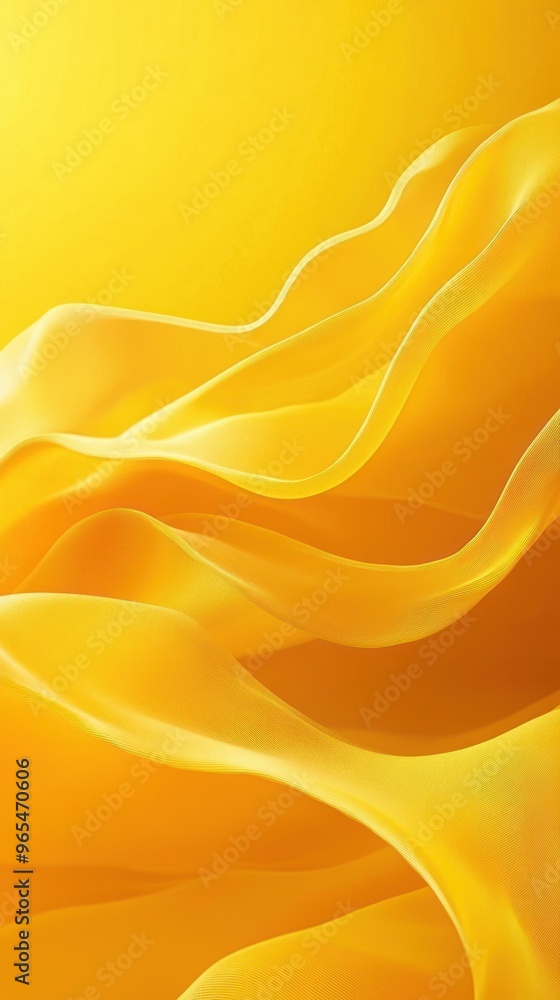 Fototapeta premium Abstract Yellow Fabric Waves with Soft Lighting