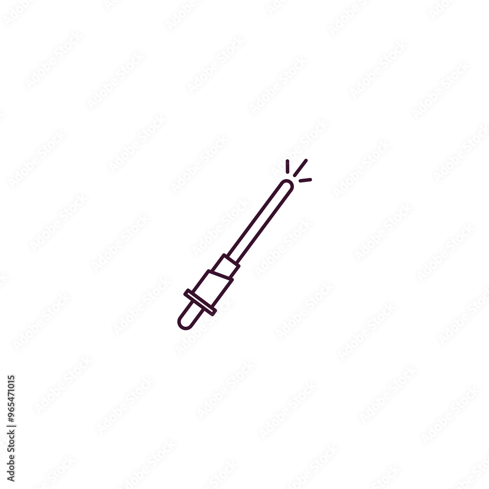 lightsaber outline icon. Linear vector from entertainment concept. Thin line lightsaber icon isolated on white background lightsaber outline icon. Linear vector from entertainment concept. Thin line lightsaber icon isolated on white background