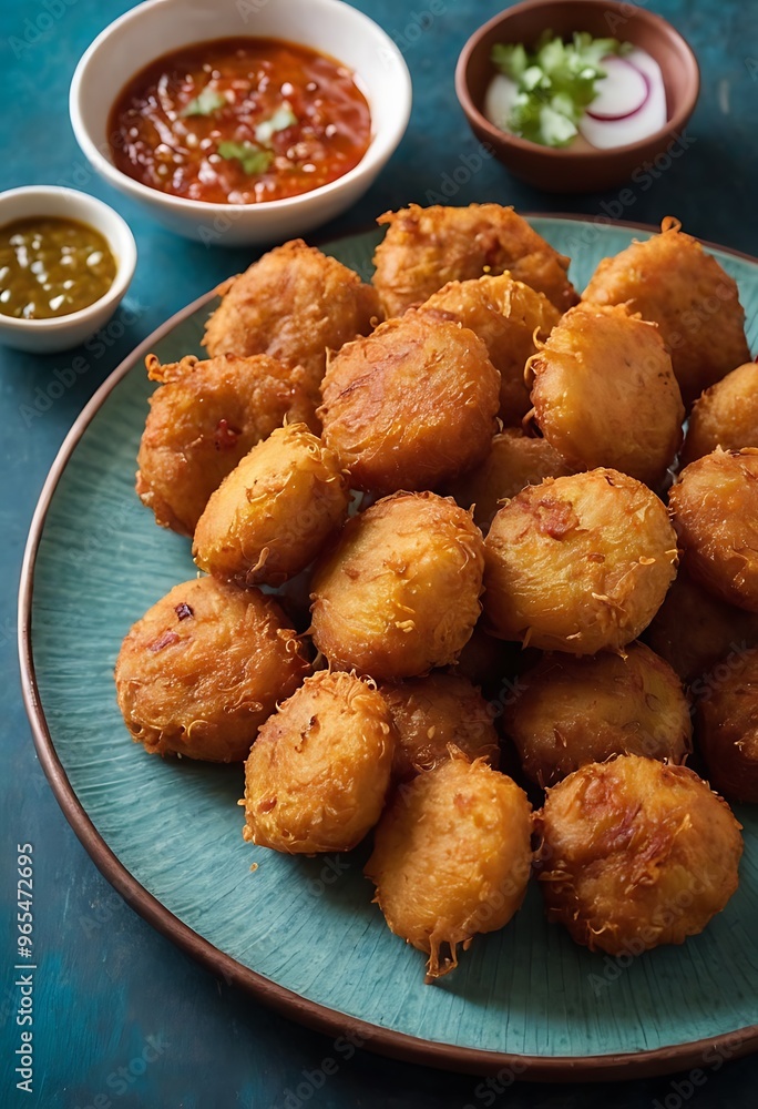 Delicious Indian traditional dish Pakora or bhaji or Bhajji Delicious Indian traditional dish Pakora or bhaji or Bhajji