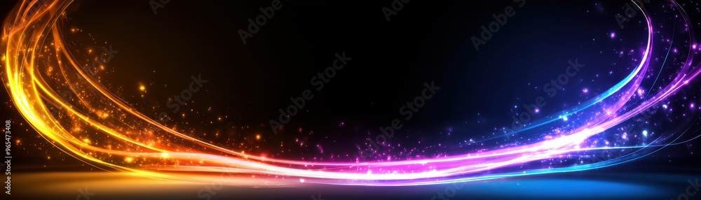A vibrant swirl of colorful light effects on a dark background, perfect for creating dynamic and energetic visuals. A vibrant swirl of colorful light effects on a dark background, perfect for creating dynamic and energetic visuals.