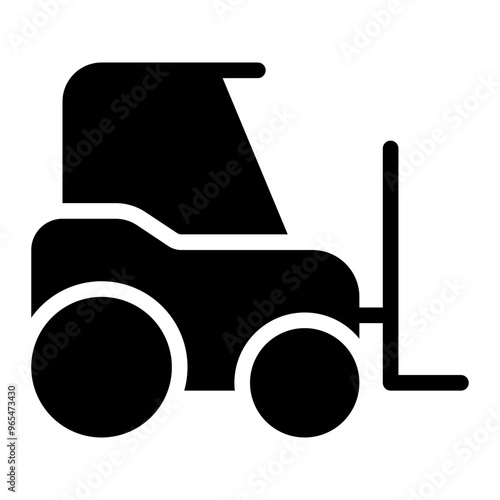 forklift glyph icon