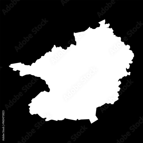 Lacs district map, administrative division of Ivory Coast. Vector illustration.