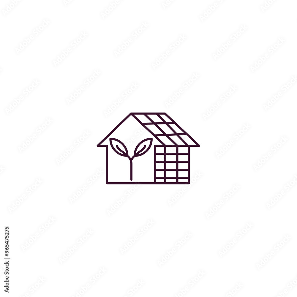 greenhouse outline icon. Linear vector from farming and gardening concept. Thin line greenhouse icon isolated on white background greenhouse outline icon. Linear vector from farming and gardening concept. Thin line greenhouse icon isolated on white background