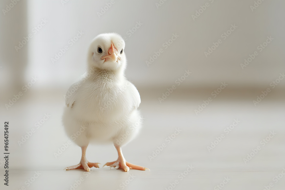 Cute little chicken isolated on white Cute little chicken isolated on white