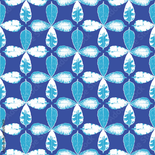 seamless pattern with indigo blue flowers  texture background used for textiles, tiles, wallpapers, background.