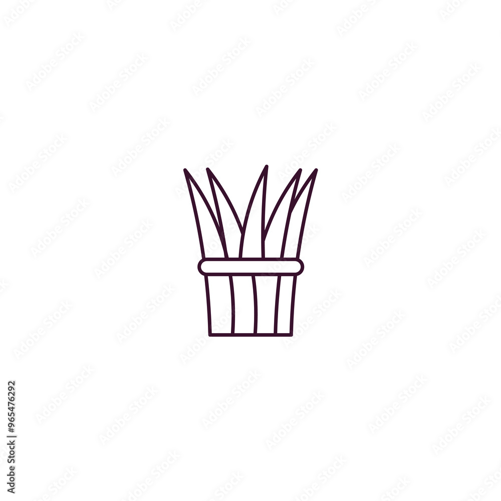 hay outline icon. Linear vector from farming and gardening concept. Thin line hay icon isolated on white background hay outline icon. Linear vector from farming and gardening concept. Thin line hay icon isolated on white background