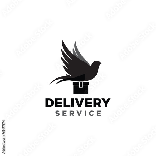 Delivery Bird Logo Vector Symbols Modern