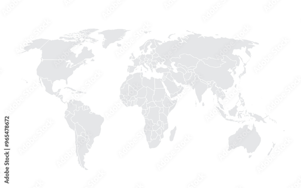World map vector, isolated on white background. Flat Earth, gray map template for web site pattern, annual report, infographics. Globe similar world map icon. vector EPS10. World map vector, isolated on white background. Flat Earth, gray map template for web site pattern, annual report, infographics. Globe similar world map icon. vector EPS10.