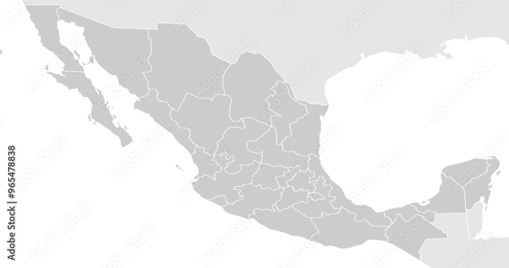 Mexico map vector, isolated on white background. Flat Earth, gray map template for web site pattern, annual report, infographics. Globe similar world map icon. vector EPS10. Mexico map vector, isolated on white background. Flat Earth, gray map template for web site pattern, annual report, infographics. Globe similar world map icon. vector EPS10.