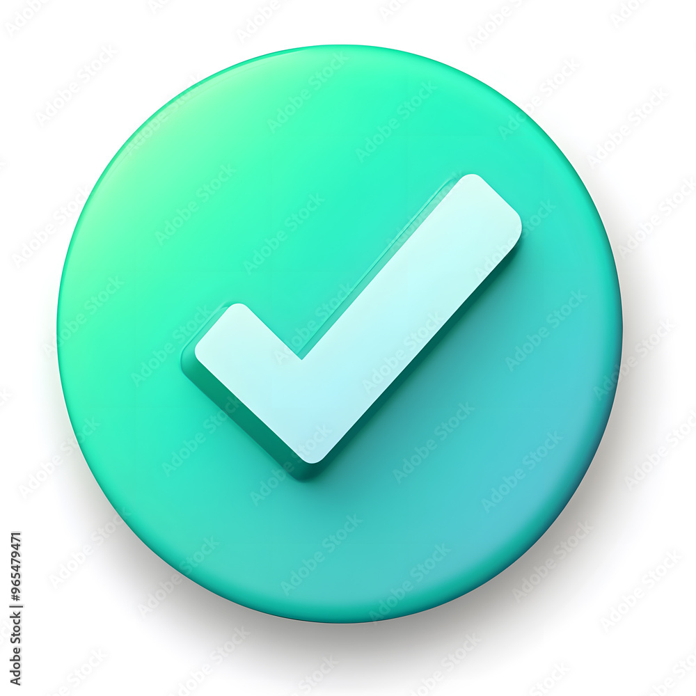 Check mark, completed, done green gradient round icon isolated on white Check mark, completed, done green gradient round icon isolated on white