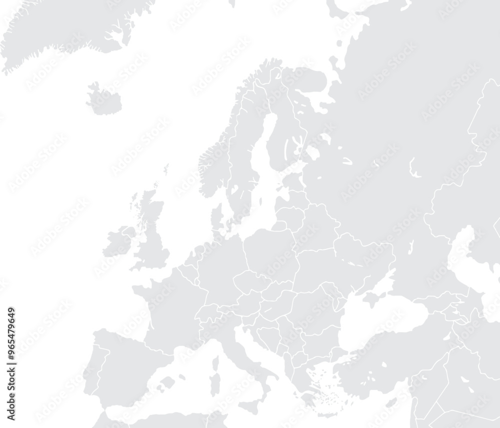 Europe map isolated on white background. for website layouts, background, education, precise, customizable, Travel worldwide, map silhouette backdrop, earth geography, political, reports. Europe map isolated on white background. for website layouts, background, education, precise, customizable, Travel worldwide, map silhouette backdrop, earth geography, political, reports.