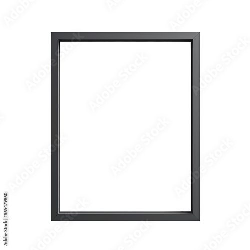 A Black Picture Frame Against a White Wall