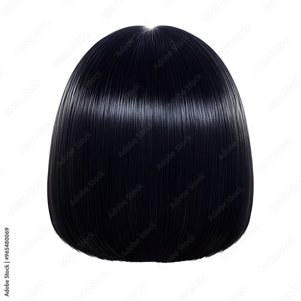 Black bob hair style hairstyle isolated on white background Black bob hair style hairstyle isolated on white background
