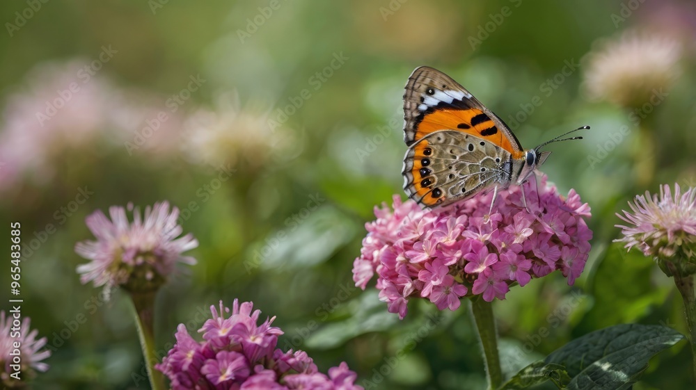 Fototapeta premium World Photography Day Butterfly on Flower Captured in Detail 