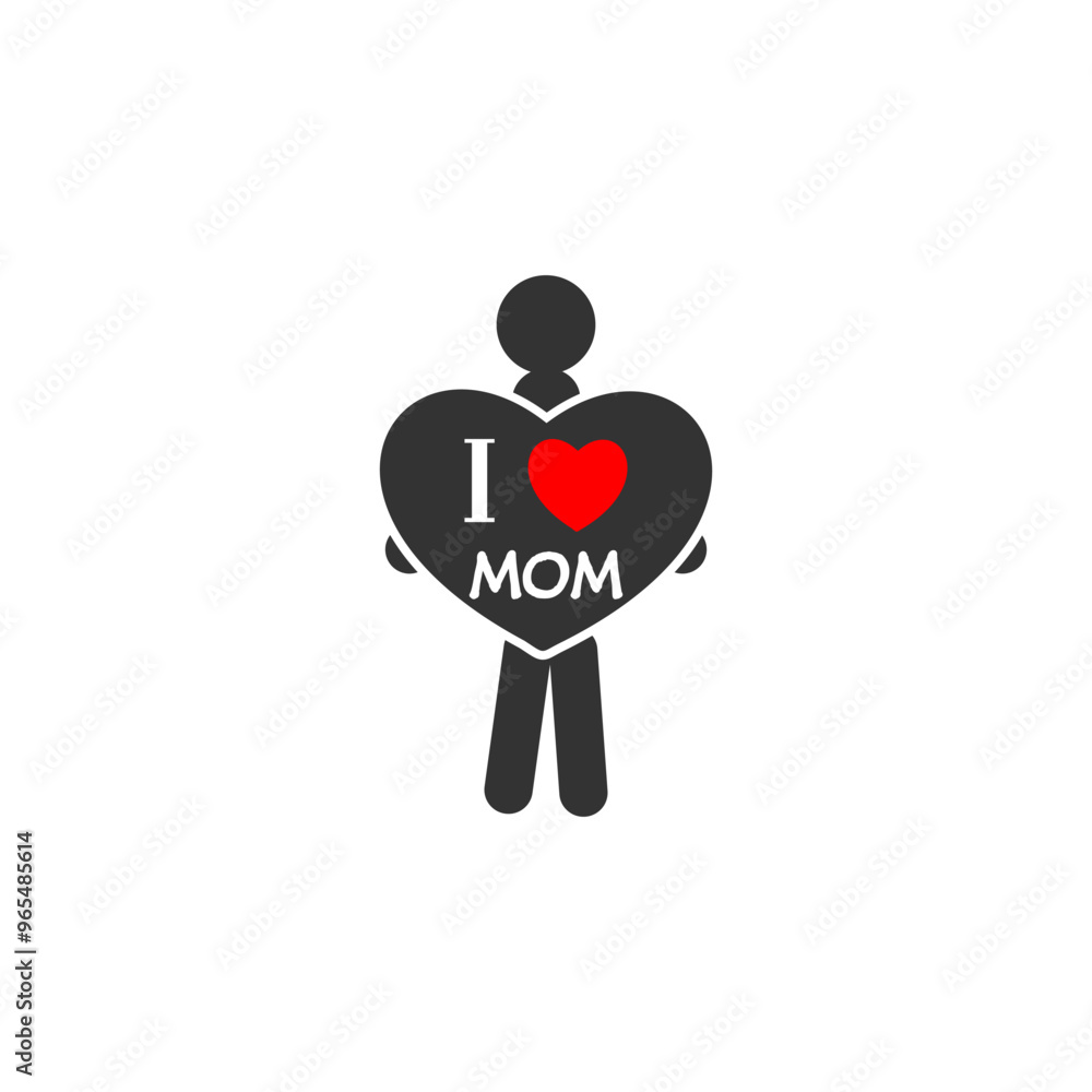 Mothers day icon isolated on white background ,Beautiful symbols for mom, woman and love. Mothers day icon isolated on white background ,Beautiful symbols for mom, woman and love.