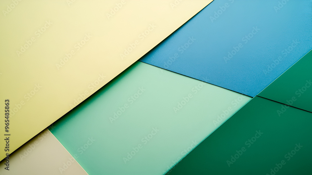 Abstract color paper geometric composition shape and lines sheet of blank green and blue tone, Empty multicolor background for image, text, design, banner, wallpaper Abstract color paper geometric composition shape and lines sheet of blank green and blue tone, Empty multicolor background for image, text, design, banner, wallpaper