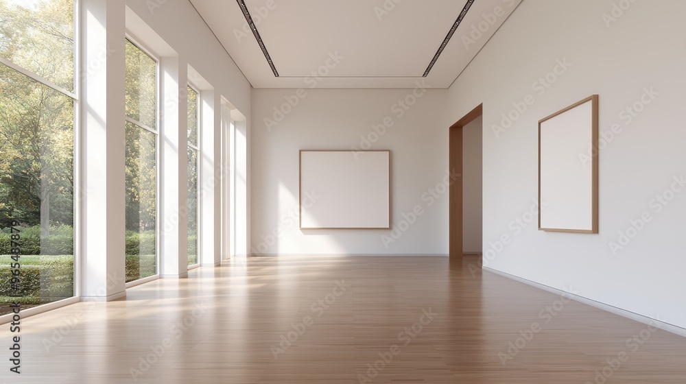 Futuristic Digital Exhibits in Modern Museum - with Ray Tracing and Futuristic Digital Exhibits in Modern Museum - with Ray Tracing and