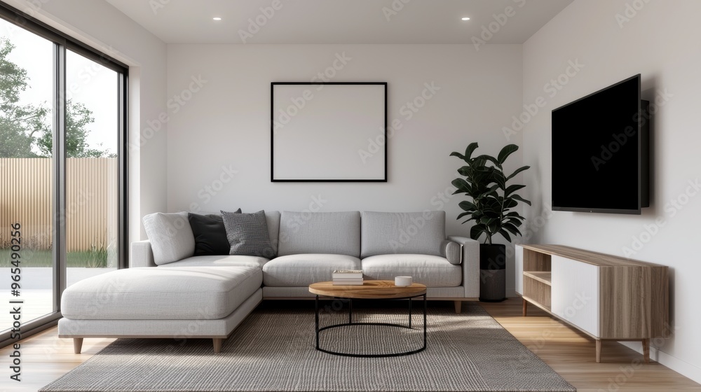 Futuristic Smart Home Interior with Ambient Lighting in Quality Futuristic Smart Home Interior with Ambient Lighting in Quality