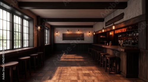 Authentic Medieval Tavern Ambiance: Cozy 3D Interior Design in Ultra HD Resolution