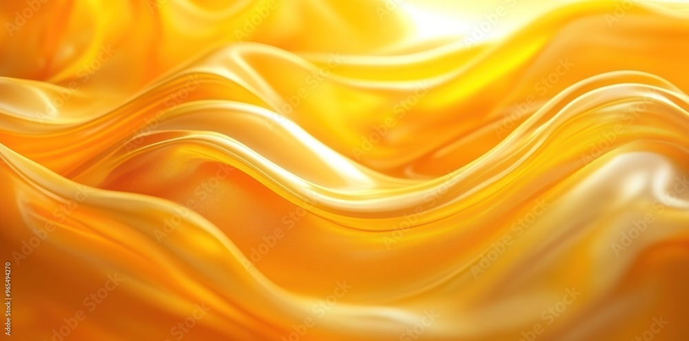 Abstract Golden Fabric with Smooth Waves and a Soft, Glowing Light Source Abstract Golden Fabric with Smooth Waves and a Soft, Glowing Light Source
